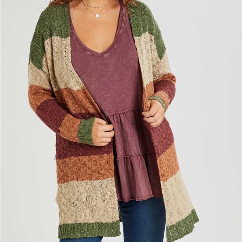 Fall Color Block Tori Cardigan Sweater | Alter’d State